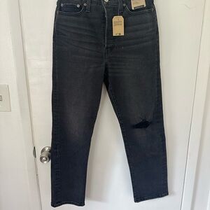 Levi's Wedgie Straight Jeans in Faded Black Wash